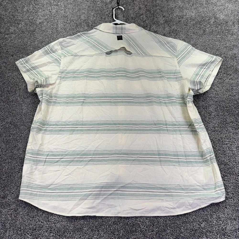 Wrangler Shirt Mens 3X Striped Short Sleeve Button ATG Breeze Outdoor